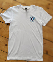 Load image into Gallery viewer, The Wave Project Roundel Tee - White organic cotton