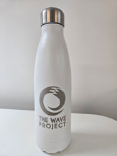 Load image into Gallery viewer, Wave Project reusable stainless steel water bottle white 500ml