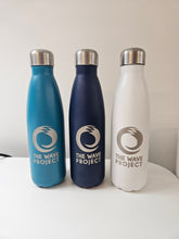 Load image into Gallery viewer, Wave Project reusable stainless steel water bottle white 500ml