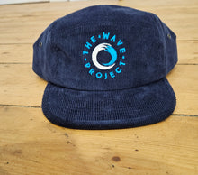 Load image into Gallery viewer, The Wave Project cord camper cap in navy colour