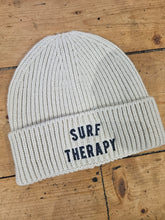 Load image into Gallery viewer, knit beanie with 'Surf Therapy' text