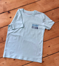 Load image into Gallery viewer, Kids organic cotton T-shirt - Caribbean Blue by The Wave Project