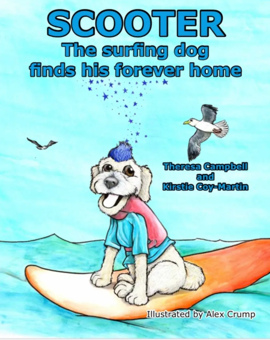 Scooter - The Surfing Dog finds his forever home