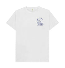 Load image into Gallery viewer, White Mens Beach Life tee - Blue logo
