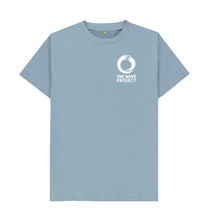 Load image into Gallery viewer, Stone Blue Wave Project Tee - White logo
